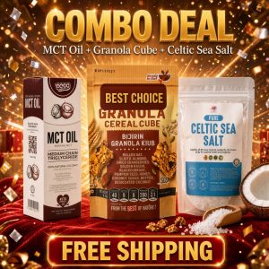 mct oil + granola + celtic sea salt